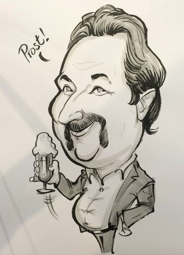 ...bei Schnellzeichner und Karikaturist Marcel Bender