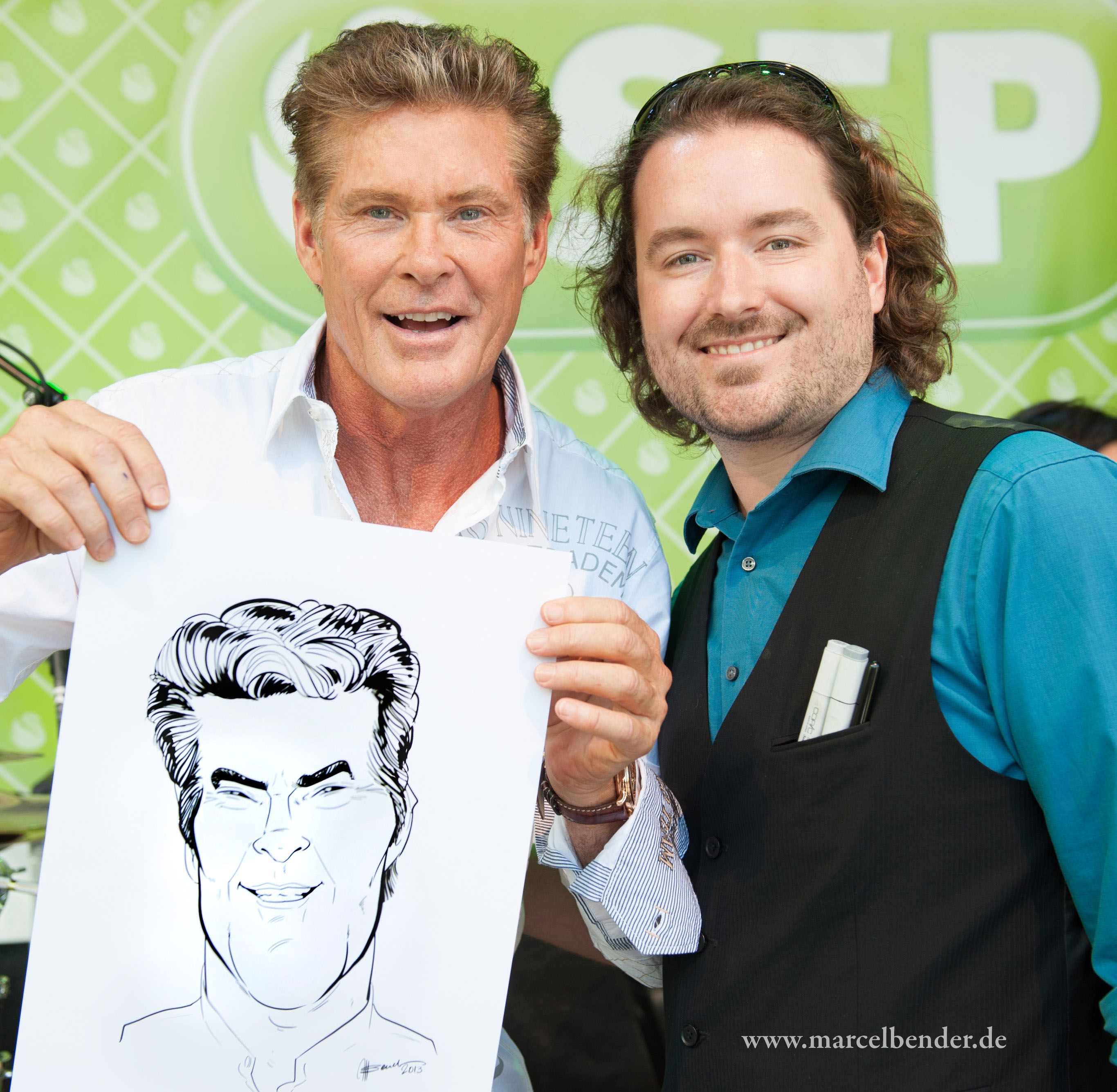 David Hasselhoff bei Schnellzeichner und Karikaturist Marcel Bender