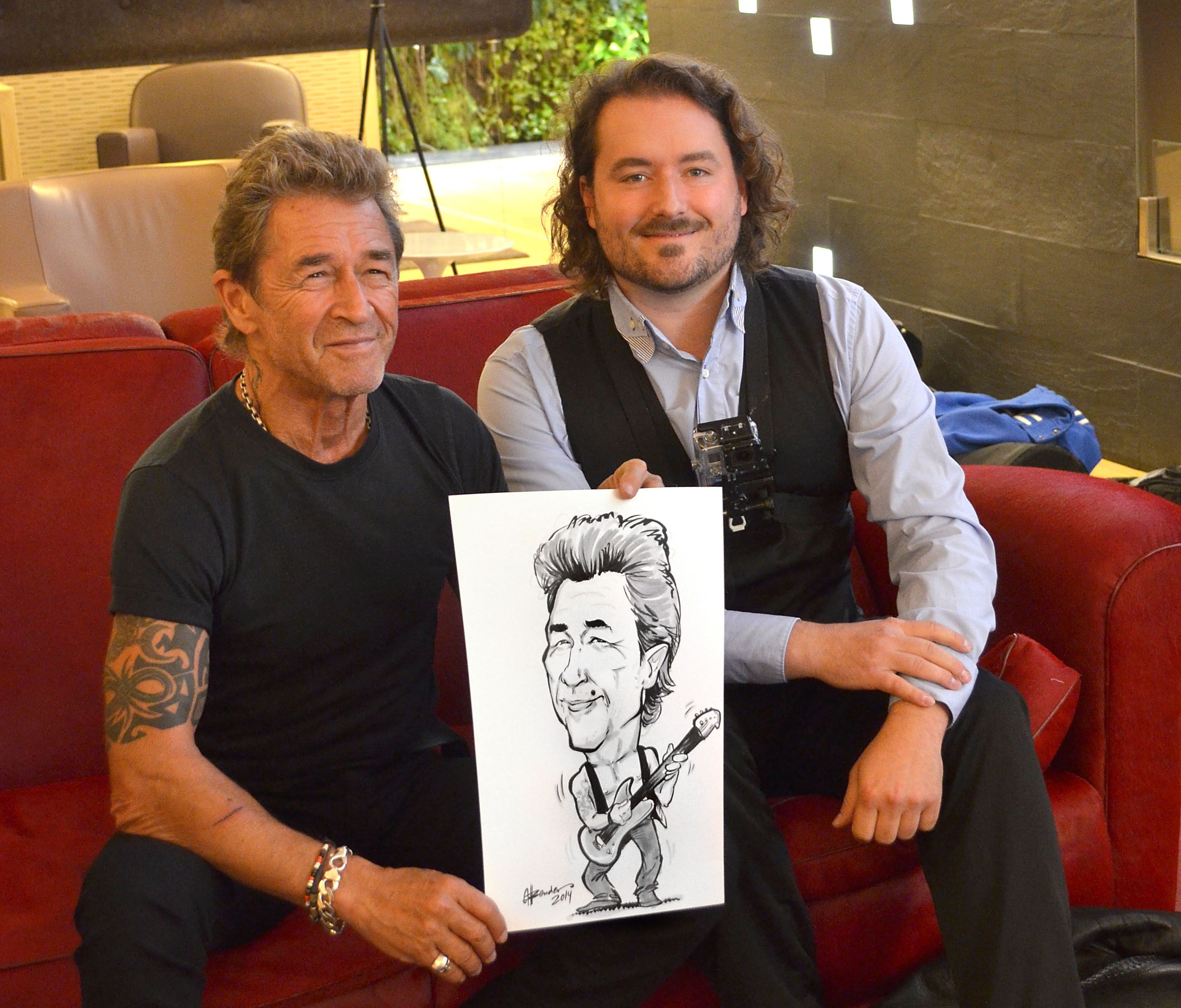 Peter Maffay bei Schnellzeichner und Karikaturist Marcel Bender